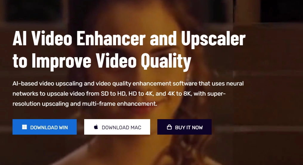 ai video enhancer e upscaler per migliorare la qualità video