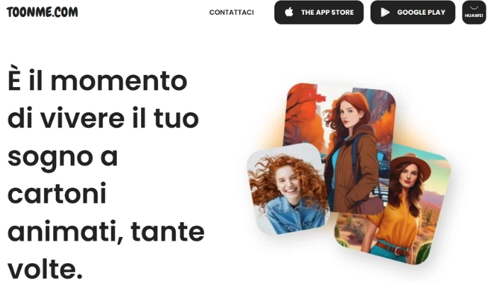 app cellulare immagini effetto cartone animato toonme