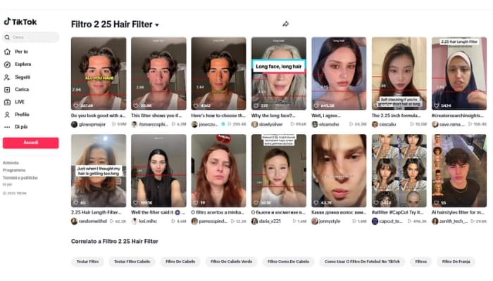 app che simula taglio di capelli​ tiktok