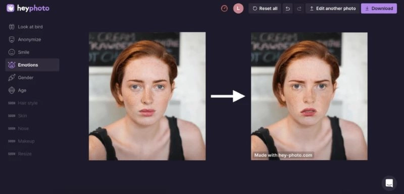 app modifica viso-heyphoto passaggi