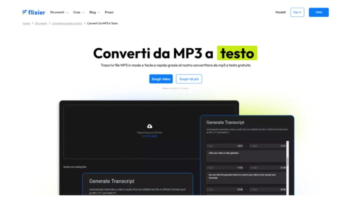 cerca canzone dal testo con flixier