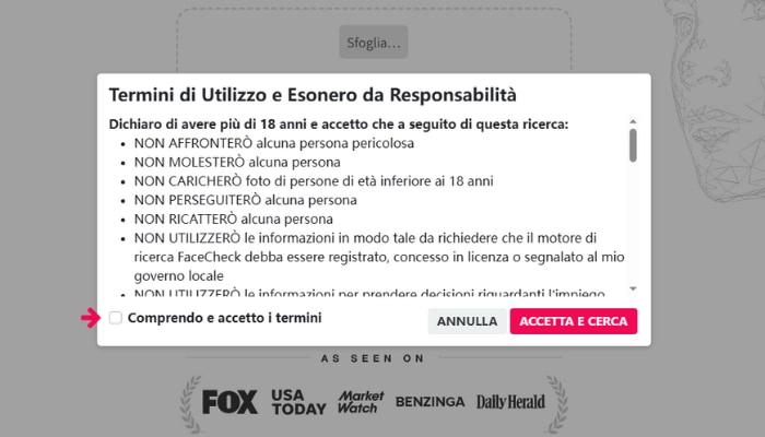 cercare una persona tramite foto