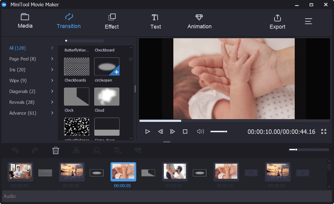 modifica video - minitool movie maker