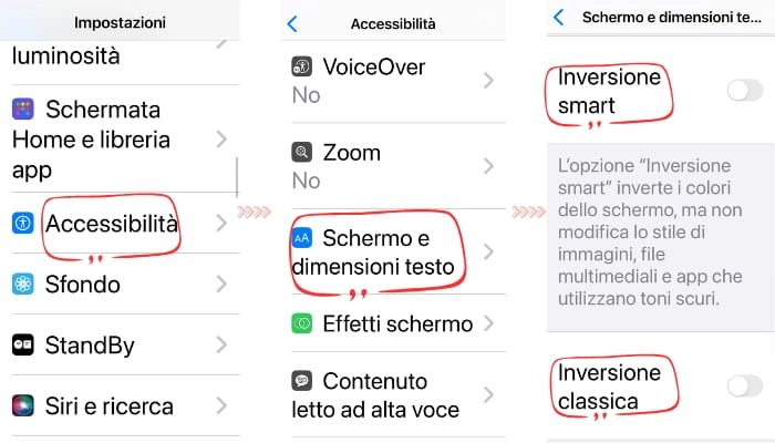 come invertire i colori di una foto su iphone