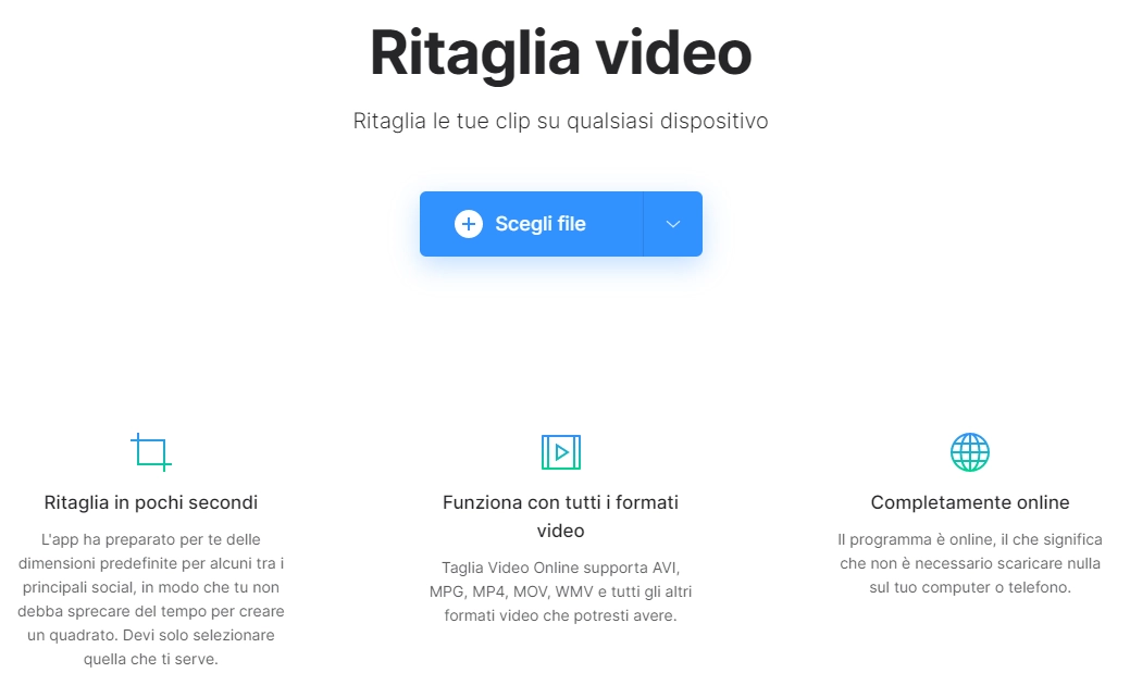 ritagliare video online - clideo