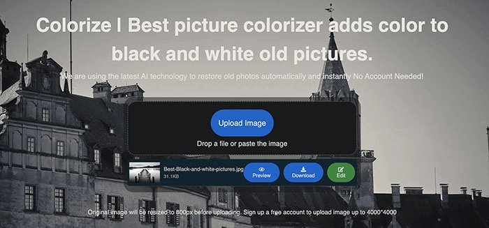come trasformare foto da bianco e nero a colori con colorizer