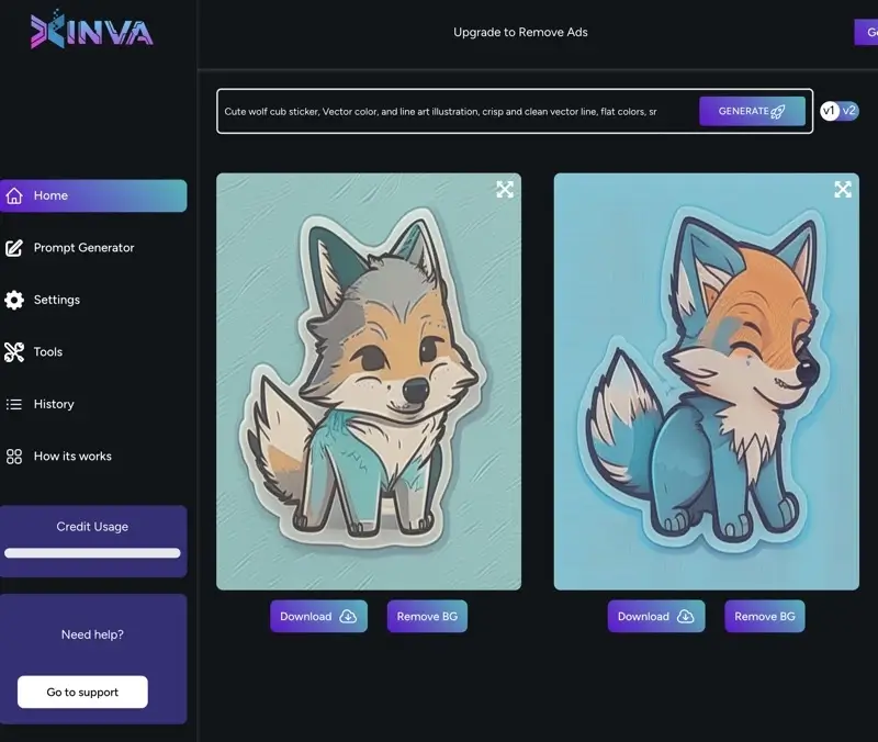 Come utilizzare il programma per creare sticker AI di Xinva