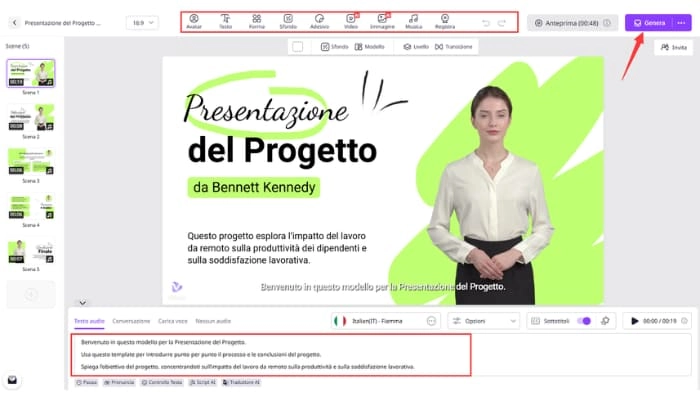 crea etichetta avatar passo