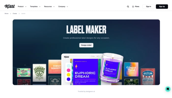 crea etichette online con kittl