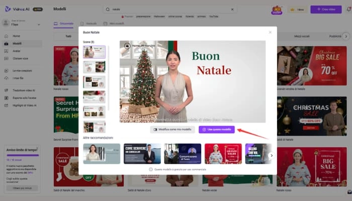 creare babbo natale voce video vidnoz