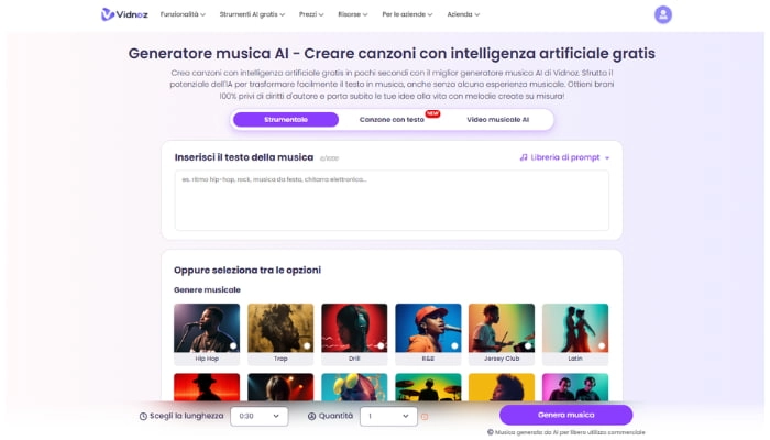 creare canzoni con intelligenza artificiale gratis