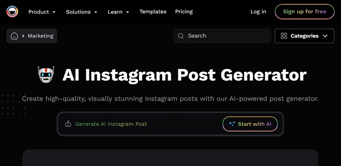 creare post instagram-taskade