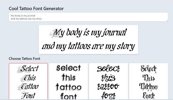 generatore scritte tatuaggi corsivo-cool tattoo font generator