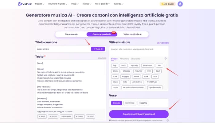 da mp3 a midi con vidnoz