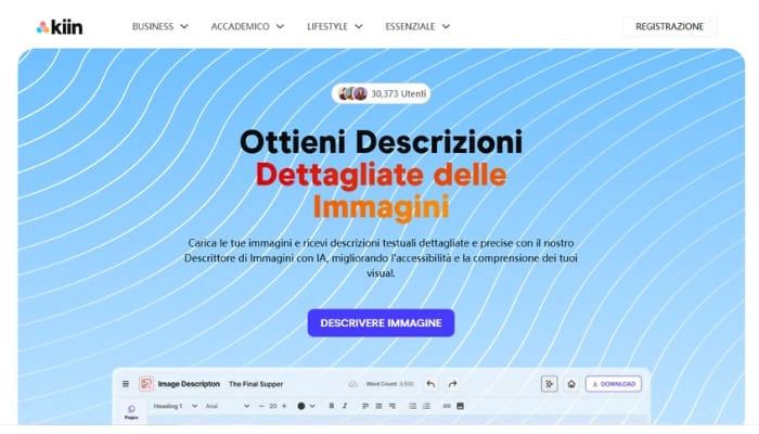 descrizione immagine online kiin