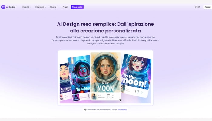 designs ai app per grafiche