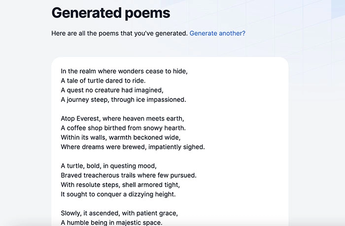 generatore di poesia - ai poem generator