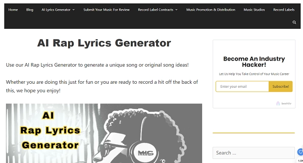 generatore testi rap-industry hackerz