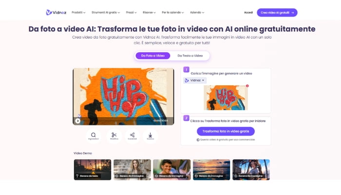 graffiti ai e immagine nel video di vidnoz