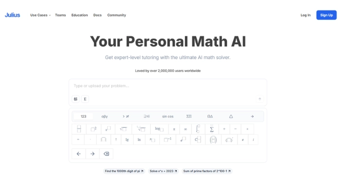 julius ai per matematica