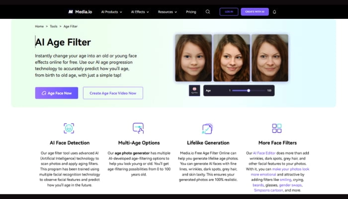 media io filtro che invecchia