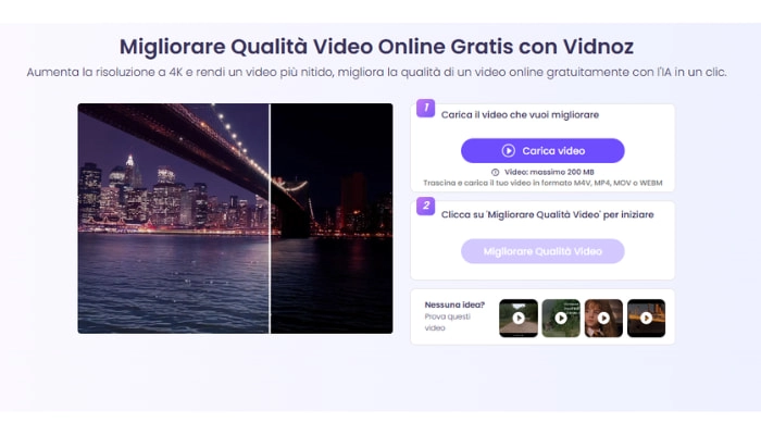 migliorare qualita video ai vidnoz