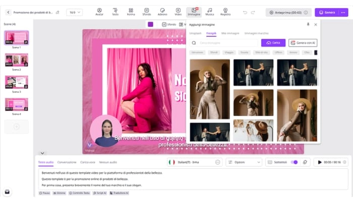 modifica video musicale con il volto del cantante