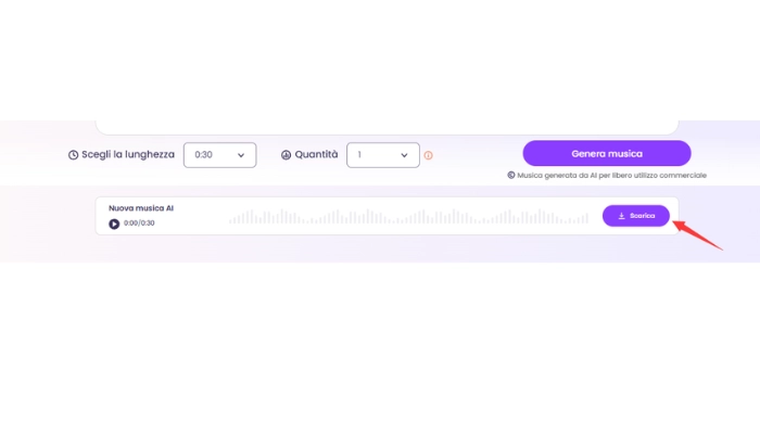 ottieni il risultato della musica ai