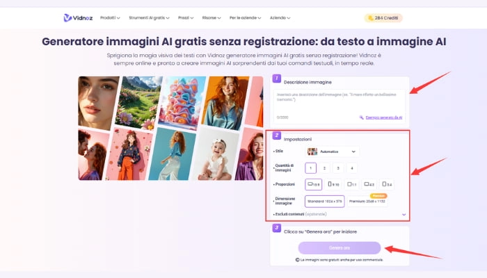 passo per creare etichetta online con vidnoz