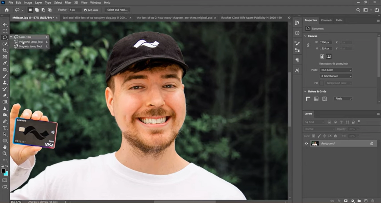 photoshop face swap - strumento lazo