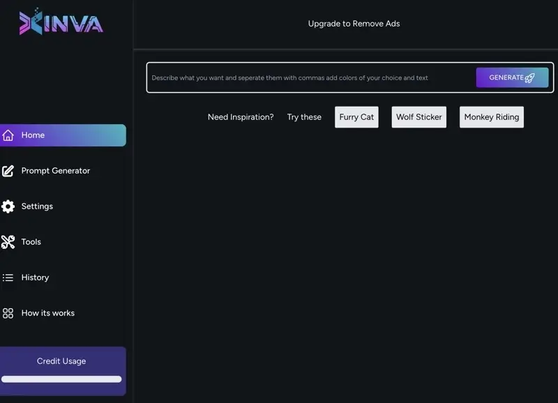 Programma per creare sticker AI di Xinva