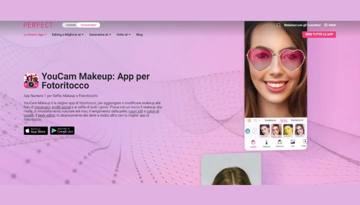 prova occhiali online su youcam makeup