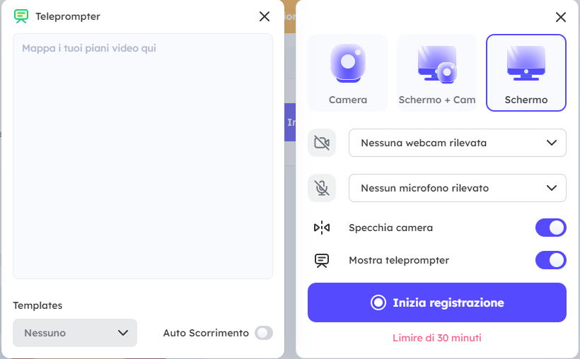 Come registrare schermo PC - Avvio Registrazione 