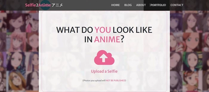 Generatore da selfie a foto anime Selfie2Anime