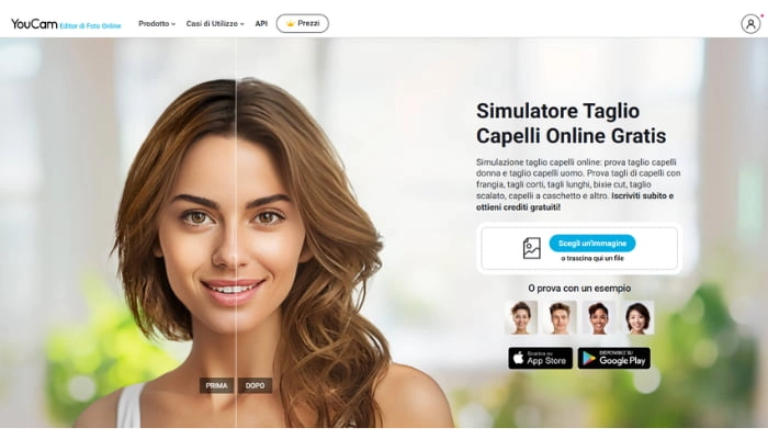 simulatore taglio di capelli app gratis youcam​