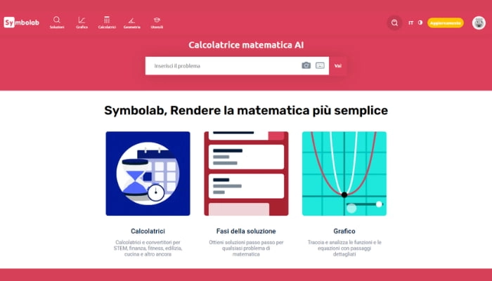 symbolab ai per risolvere problemi di matematica
