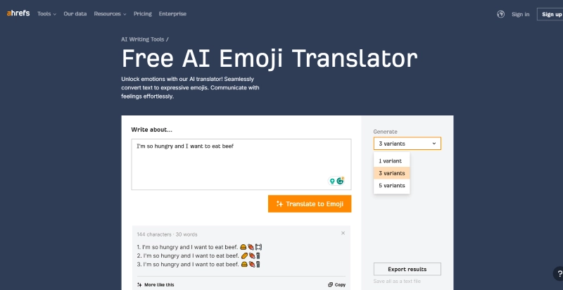 tradurre emoji-ahrefs