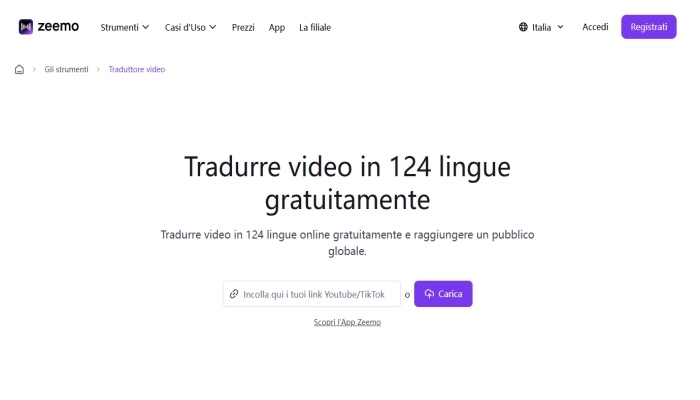 Zeemo: Traduttore AI per video di YouTube su molti social