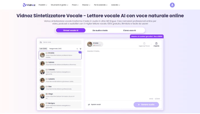 traduzione messaggi vocali whatsapp con vidnoz sintesi vocale