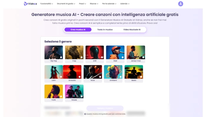 trascrizione musica in spartiti gratuito vidnoz