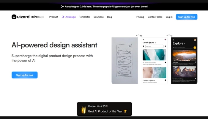 uizard creare grafiche con ai