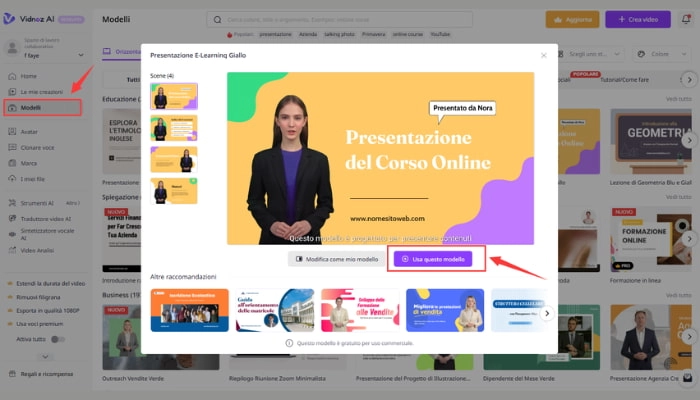 usa un modello per creare grafica ai