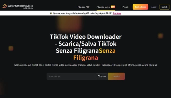 watermarkremover io salva tiktok senza filigrana