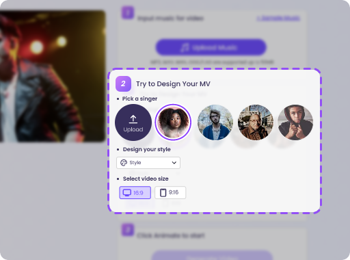 Personalizza il video musicale con AI