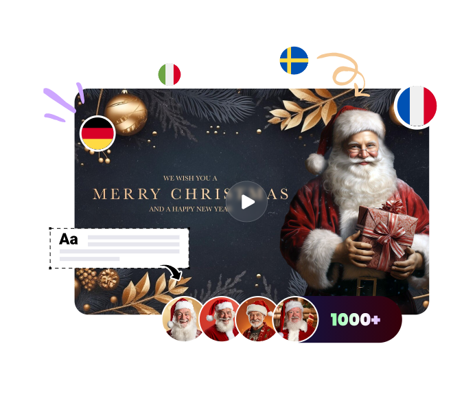 Crea video personalizzati di Babbo Natale