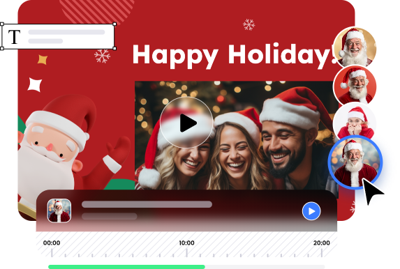 Crea video auguri di Natale con Vidnoz